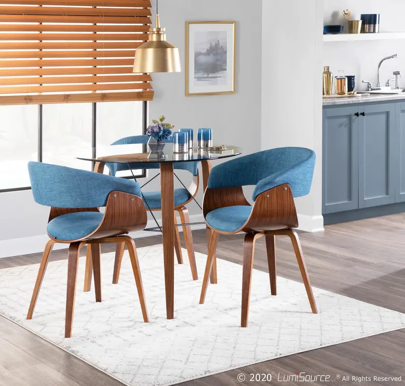 Vintage Mod Chair - Set of 2 Blue By LumiSource