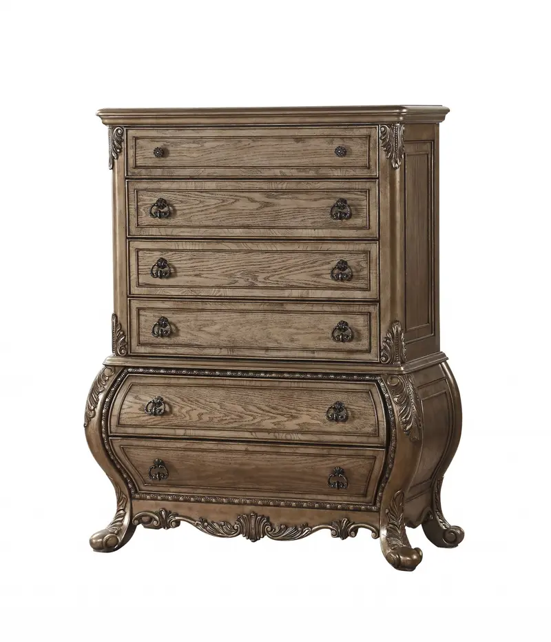 Vintage Oak Wood Chest By Homeroots