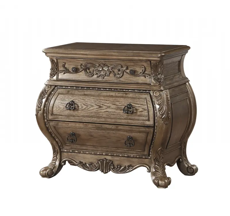 Vintage Oak Wood Nightstand By Homeroots