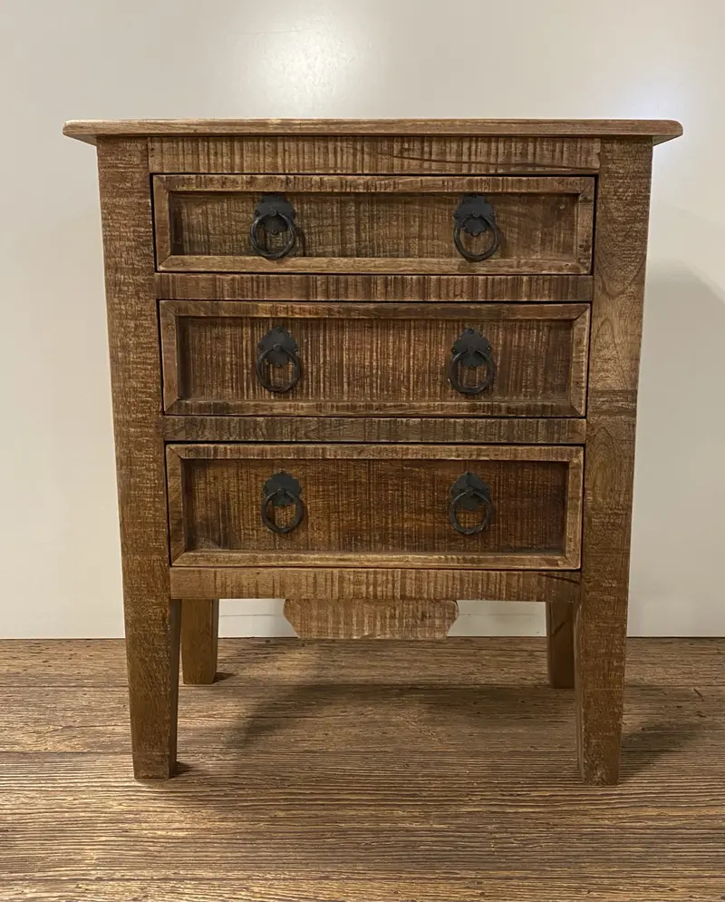 Vintage Rustic Farmhouse Three Drawer Dresser By Homeroots