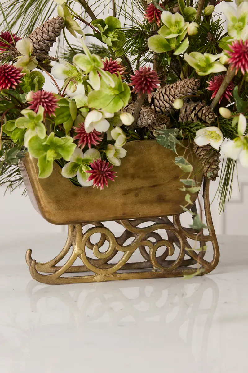 Vintage Sleigh Planter By Accent Decor