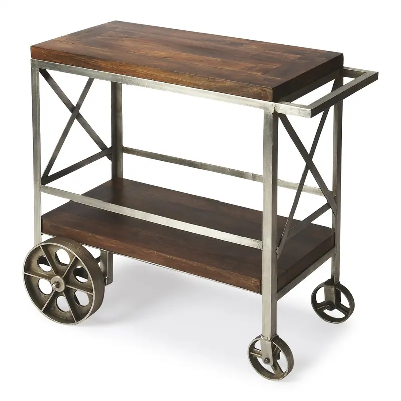 Vintage Style Rolling Server Bar Cart By Homeroots