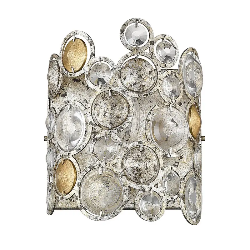 Vitozzi 1-Light Antique Silver Leaf Sconce By Homeroots