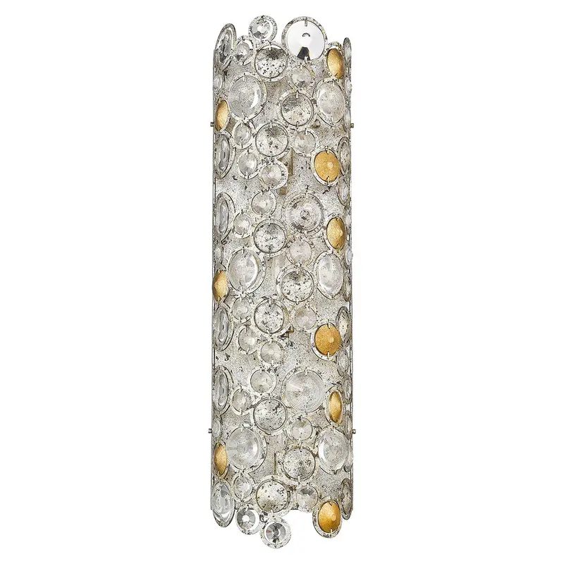 Vitozzi 3-Light Antique Silver Leaf Sconce By Homeroots