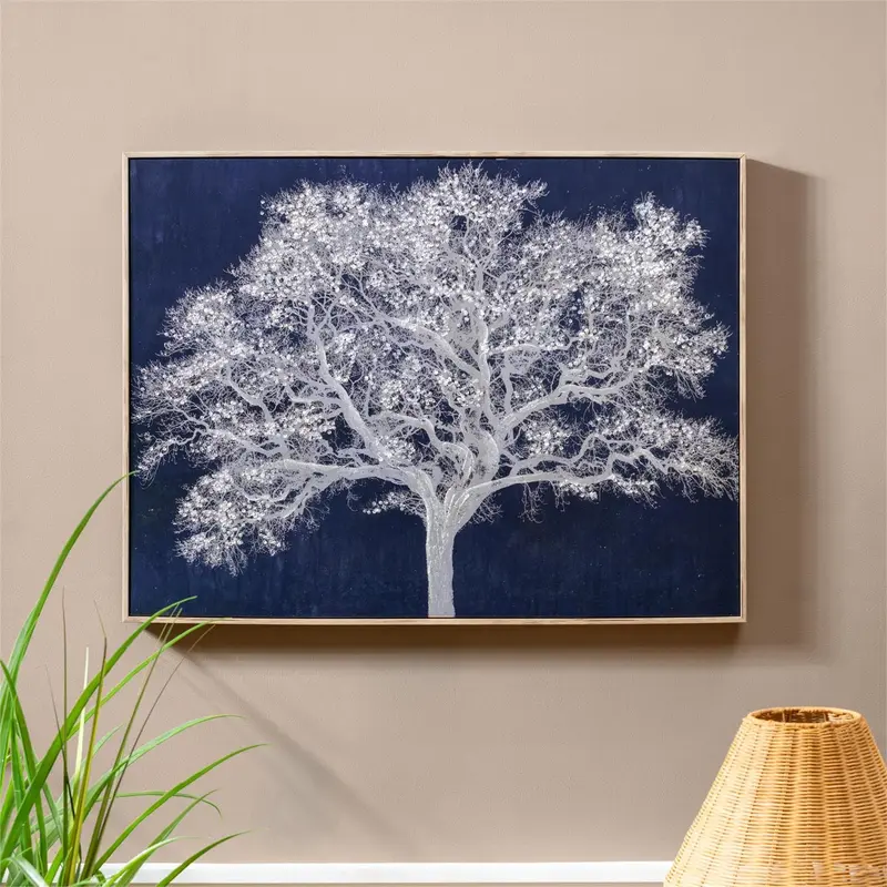 VivaStyle Gilded Meadow Glimmering Wall Decor, Textile, 20" L x 36" H