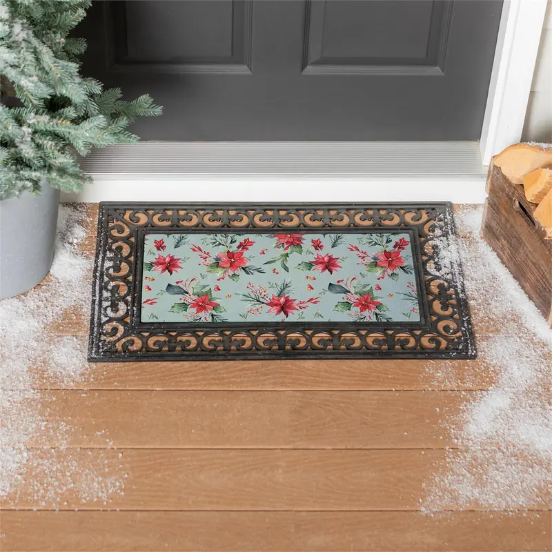 VivaStyle Poinsettia Bliss Sassafras Switch Mat, 22"Lx10"H