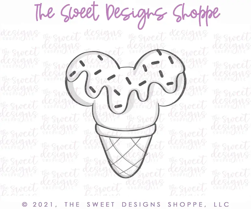 Waffle Ice Cream Theme Park Snack - Cookie Cutter