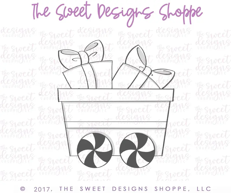 Wagon with Gifts - Cookie Cutter