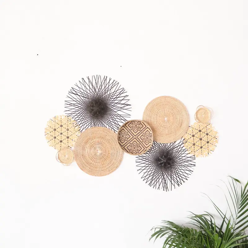 Wall Hanging DeCor Set Of 9 - Da Mi Ka By Thaihome