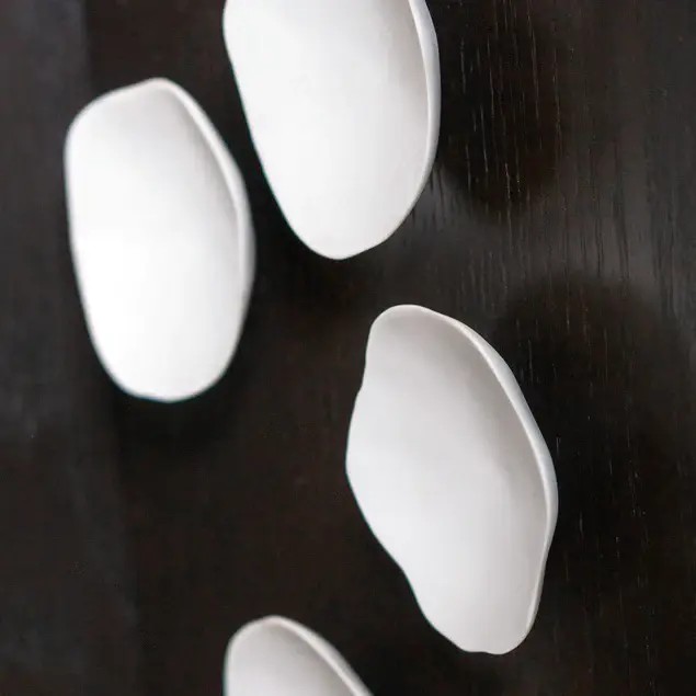 Wall Play Derma, Cream/Lt Grey Set Of 10 By Gold Leaf Design Group