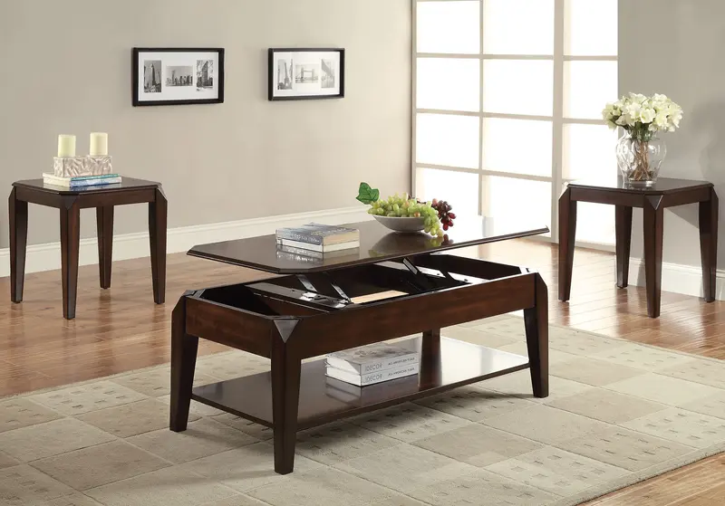 Walnut Coffee Table With Lift Top By Homeroots