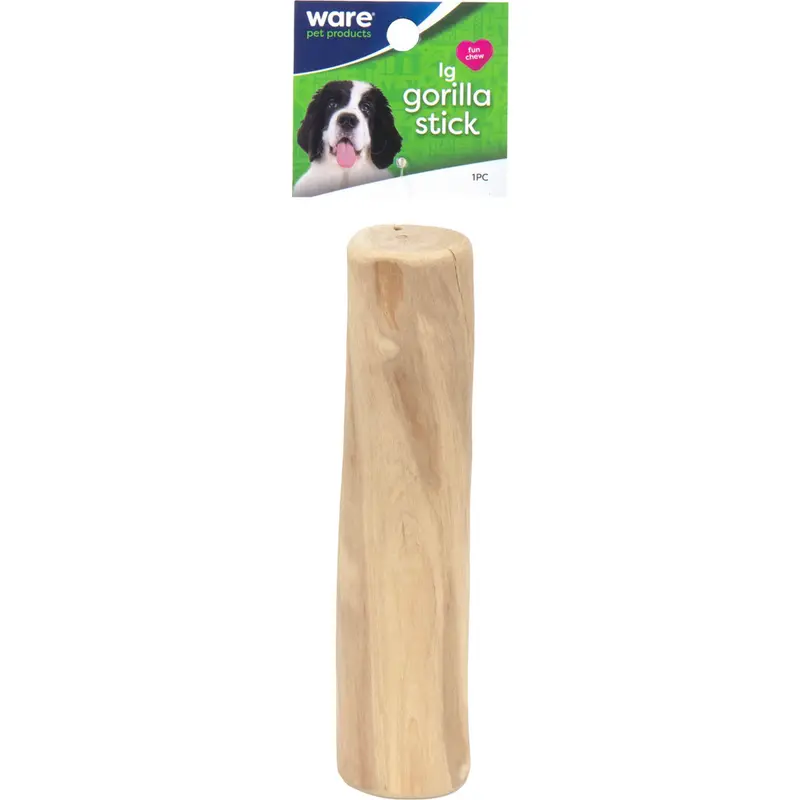 Ware Gorilla Stick Wood Chew Toy for Dogs Large Natural Long Lasting Chew for All Breeds and Ages