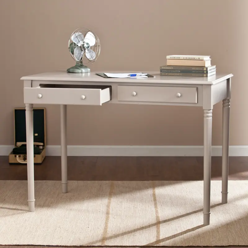 Warm Gray Writing Desk By Homeroots