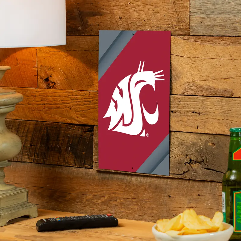 Washington State University Logo Sign USA Metal Wall Sign, 7.5" x 11.5"