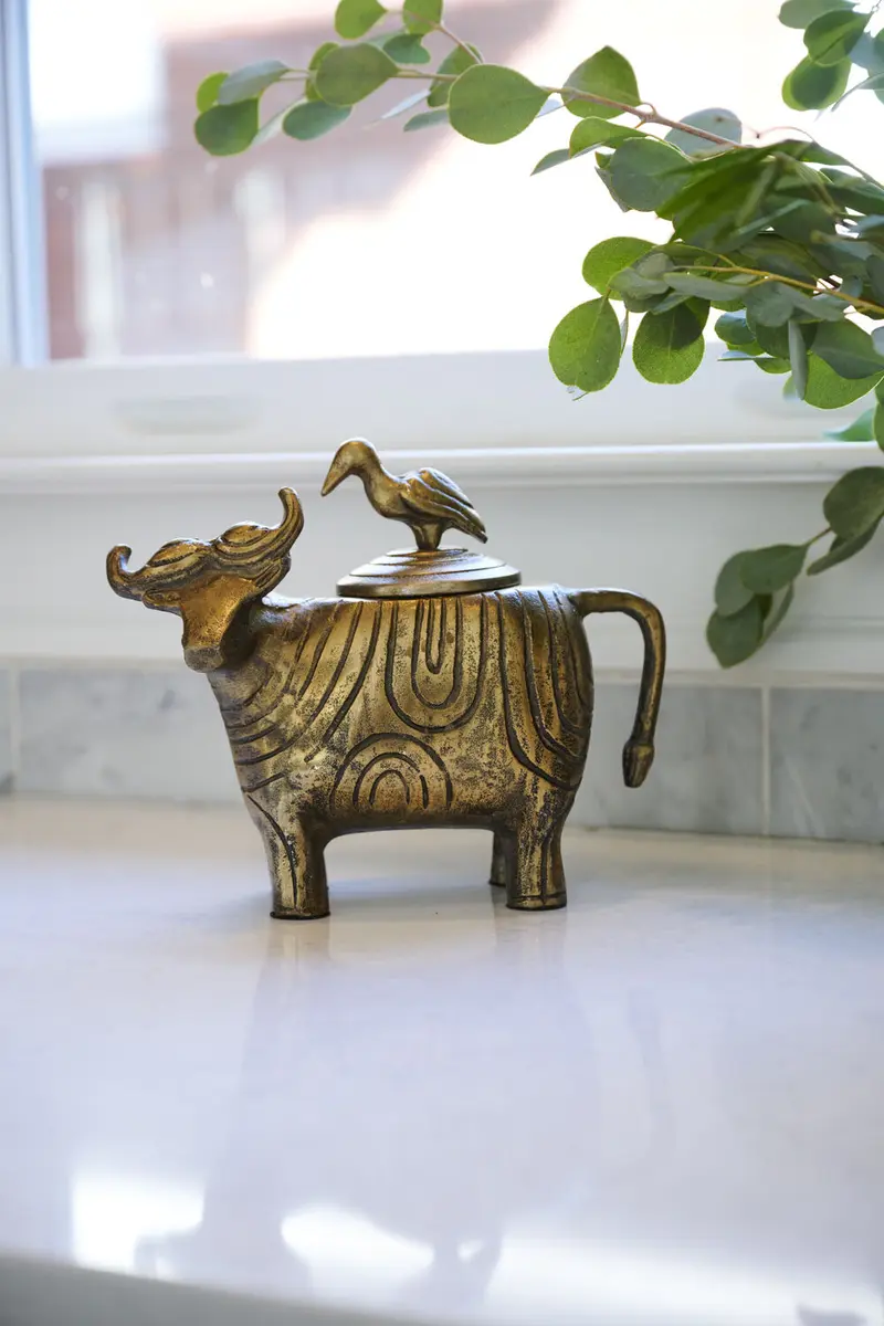 Water Buffalo Sculpture Set of 2 By Accent Decor