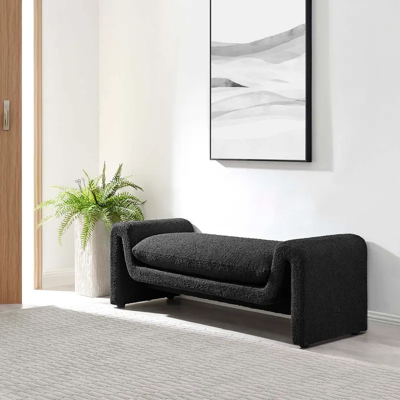 Waverly Boucle Fabric Bench By Modway - EEI-6379