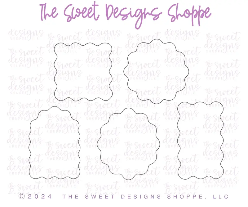 Wavy Shapes Set - Set of 5 - Cookie Cutters