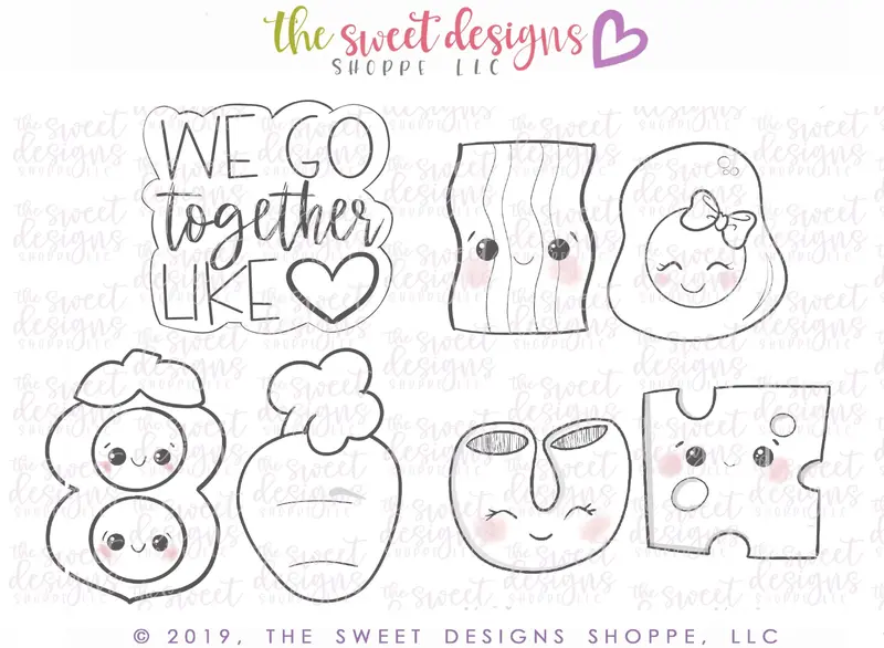 We go together... Mini Set (Group A) - Cookie Cutters