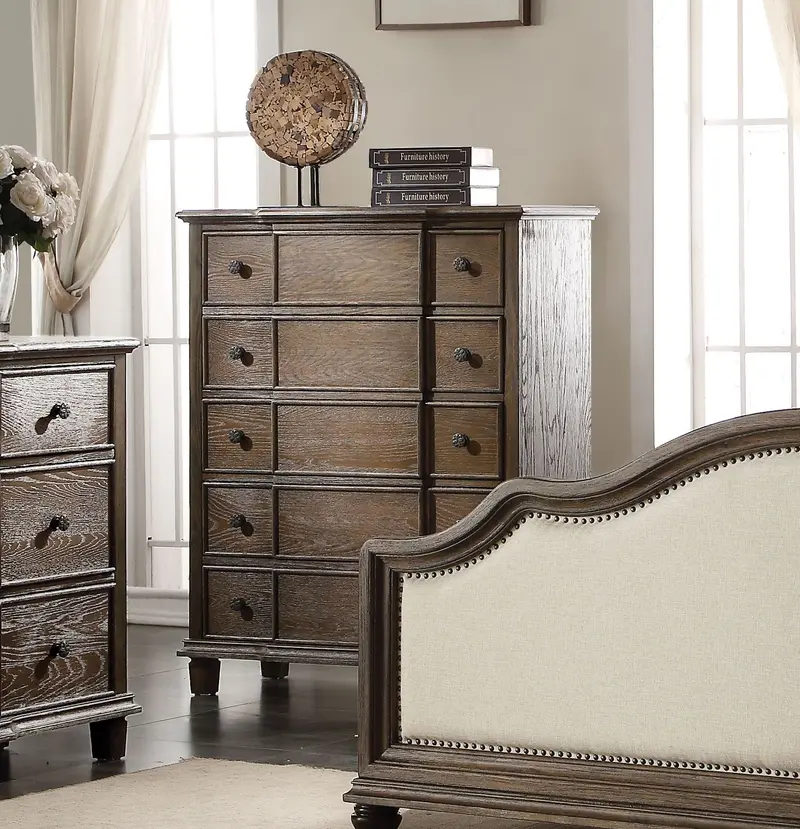Weathered Oak Wood Chest By Homeroots