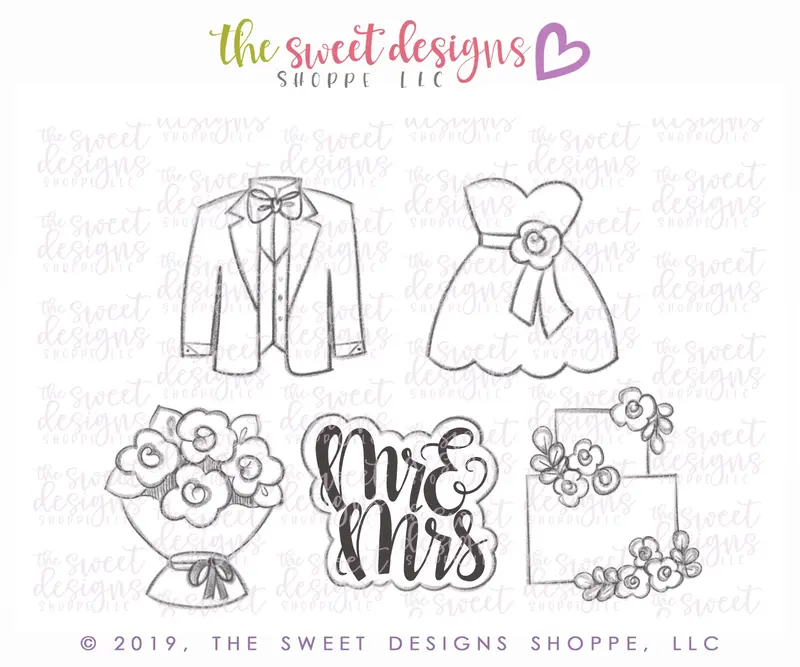 Wedding Mini Set - Cookie Cutters