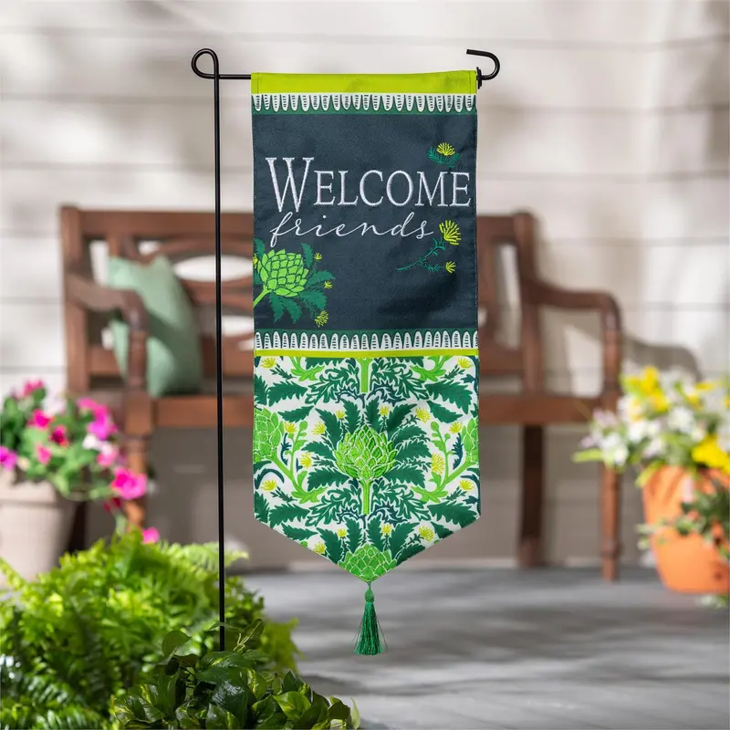 Welcome Friends Greenery Everlasting Impression