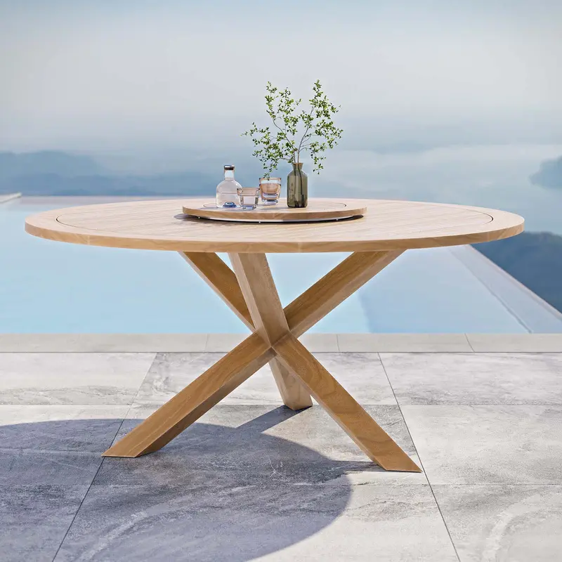Wellspring 63" Outdoor Patio Teak Wood Dining Table By Modway - EEI-5745