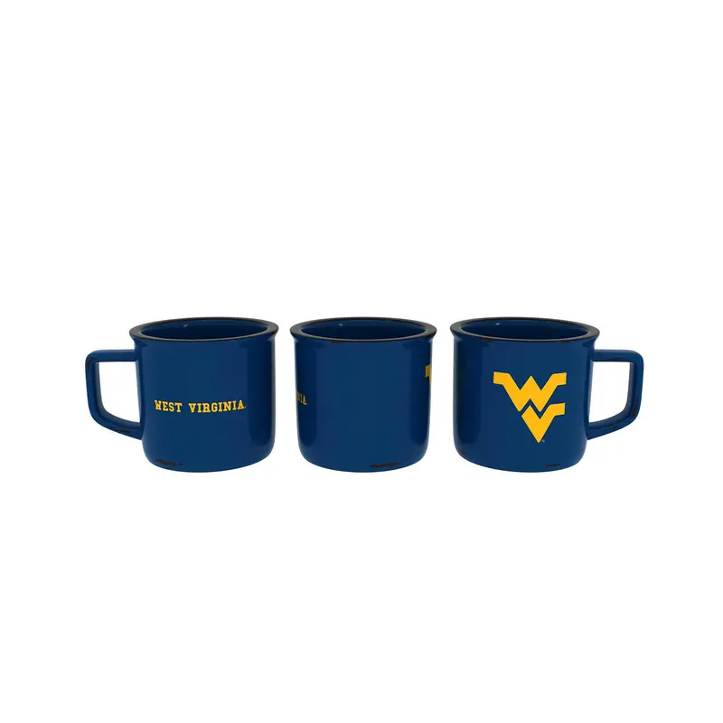 West Virginia University Ceramic Camp Cup with Enamel Finish, 14oz