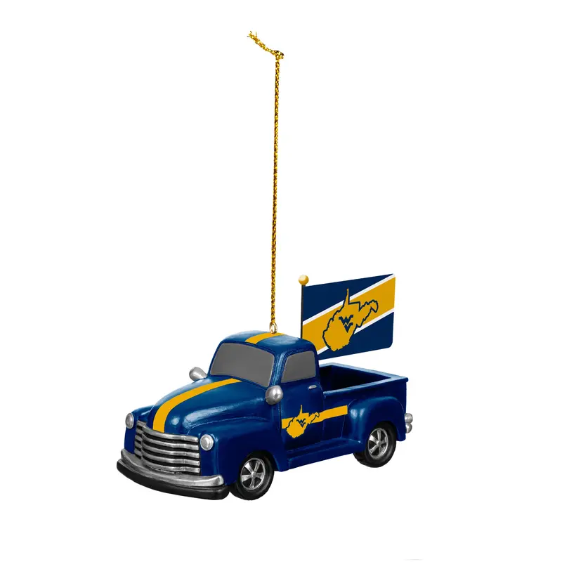 West Virginia University Rally Truck Ornament