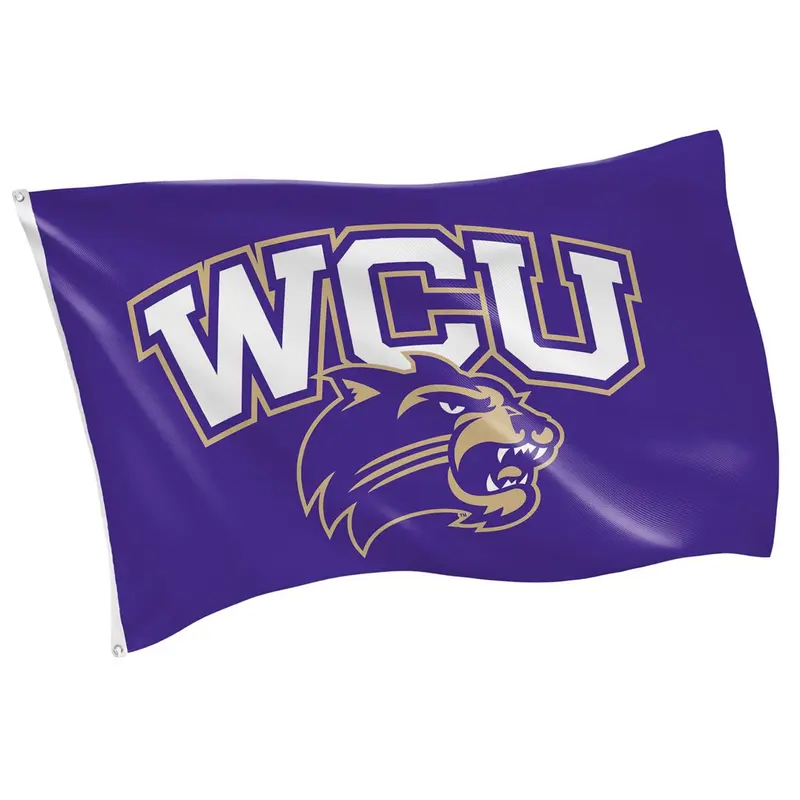 Western Carolina University Single Sided Flag w/ 2 Grommets, 3'x5'