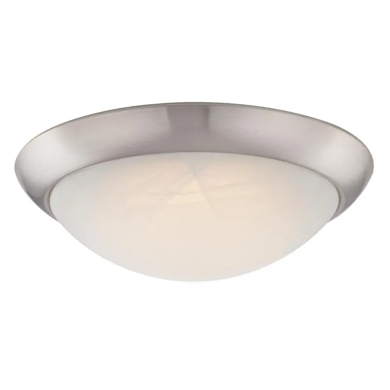 Westinghouse 3.5 in. H X 11 in. W X 11 in. L Brushed Nickel White Ceiling Light - Deal of The Week
