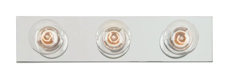 Westinghouse Silver 120V 100W 3-Lights Incandescent Bathroom Bar Fixture 4.5 H x 18 W x 5.25 D in. - Open Box