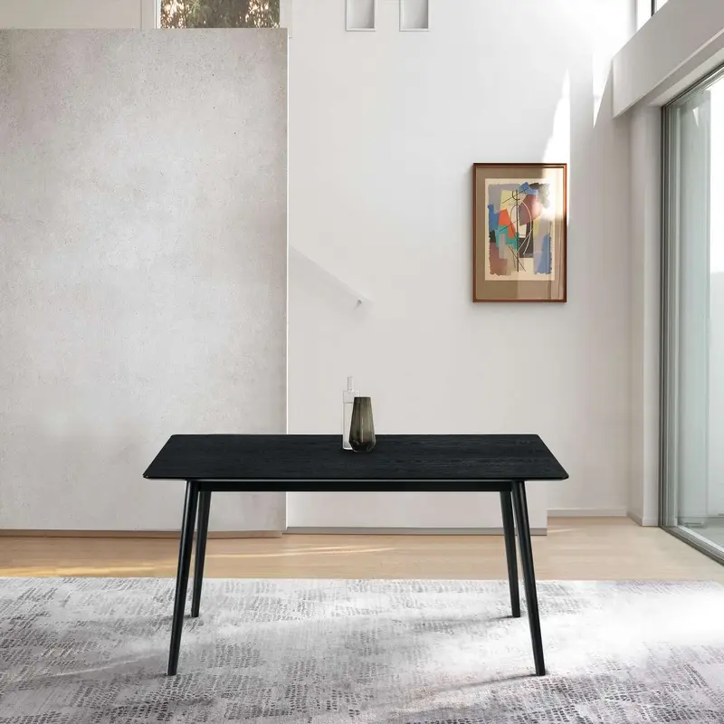 Westmont 59" Rectangular Dining Table in Black Wood By Armen Living