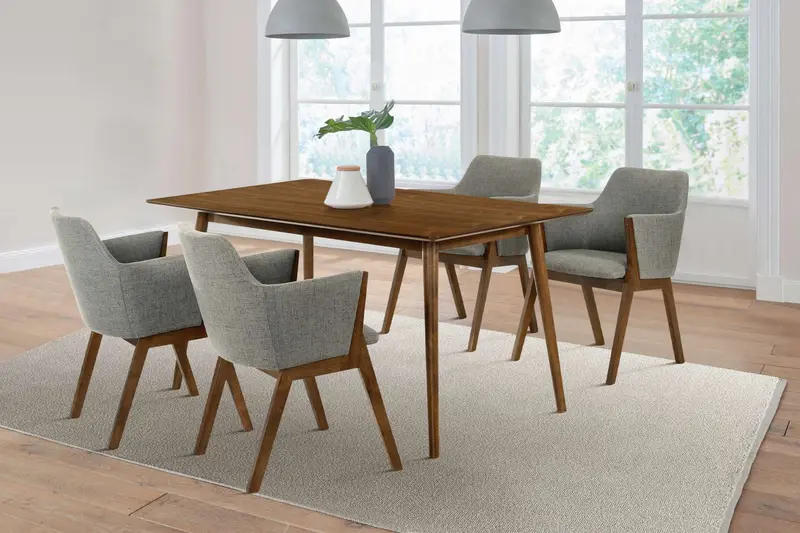 Westmont and Renzo Charcoal and Walnut 5 Piece Dining Set By Armen Living