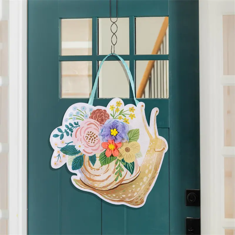 What She Shed Blooming Snail Door Decor