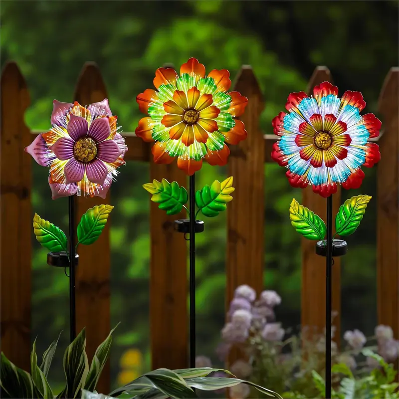 What She Shed Garden Stake, Solar Spring Flower Fiber Optic, 42", CDU