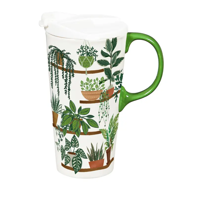 What Shed Shed Ceramic Perfect Cup, Plants, 17oz, Gift Box
