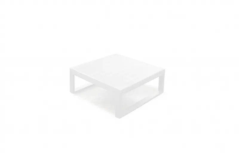 White Aluminum Coffee Table By Homeroots - 372061