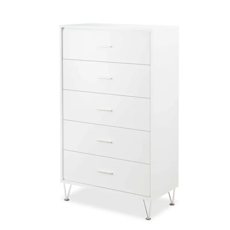 White And Espresso Particle Board Chest By Homeroots