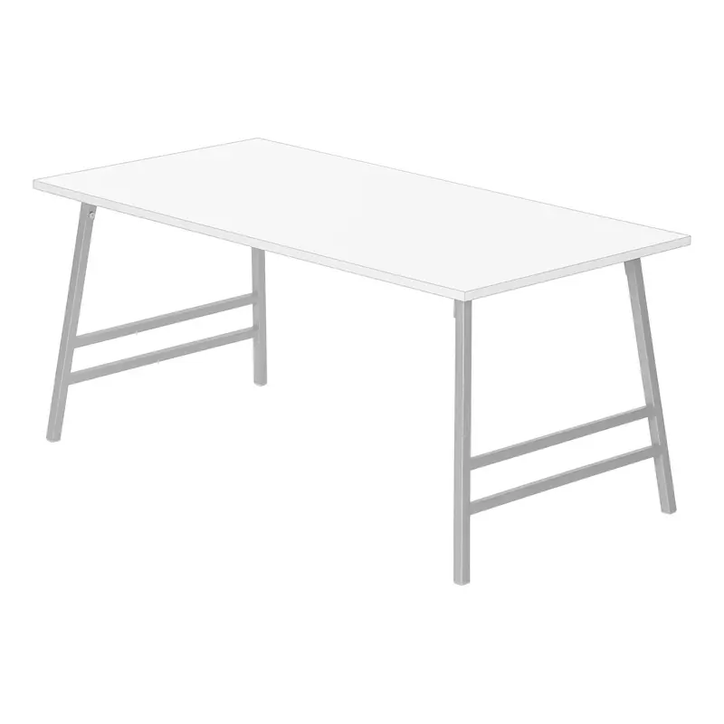 White And Silver Wood And Metal Coffee Table By Homeroots