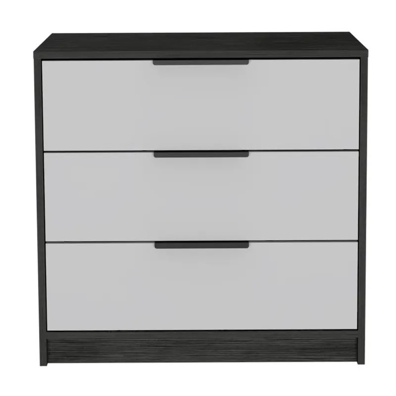 White And Smokey Oak Manufactured Wood Three Drawer Dresser By Homeroots