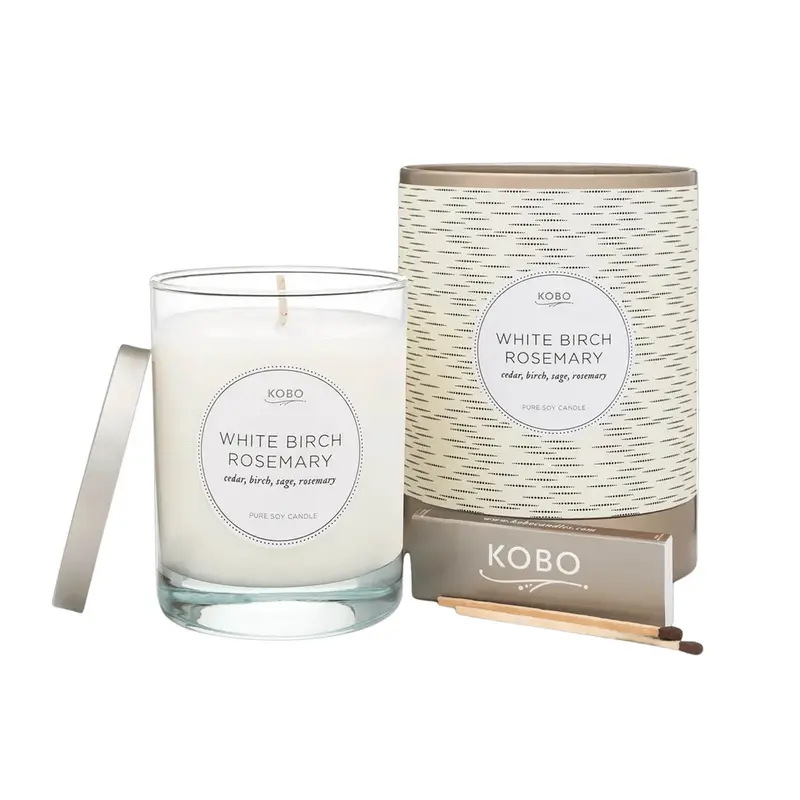 White Birch Rosemary Soy Candle