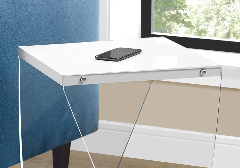White Clear Acrylic Glass Accent Table By Homeroots