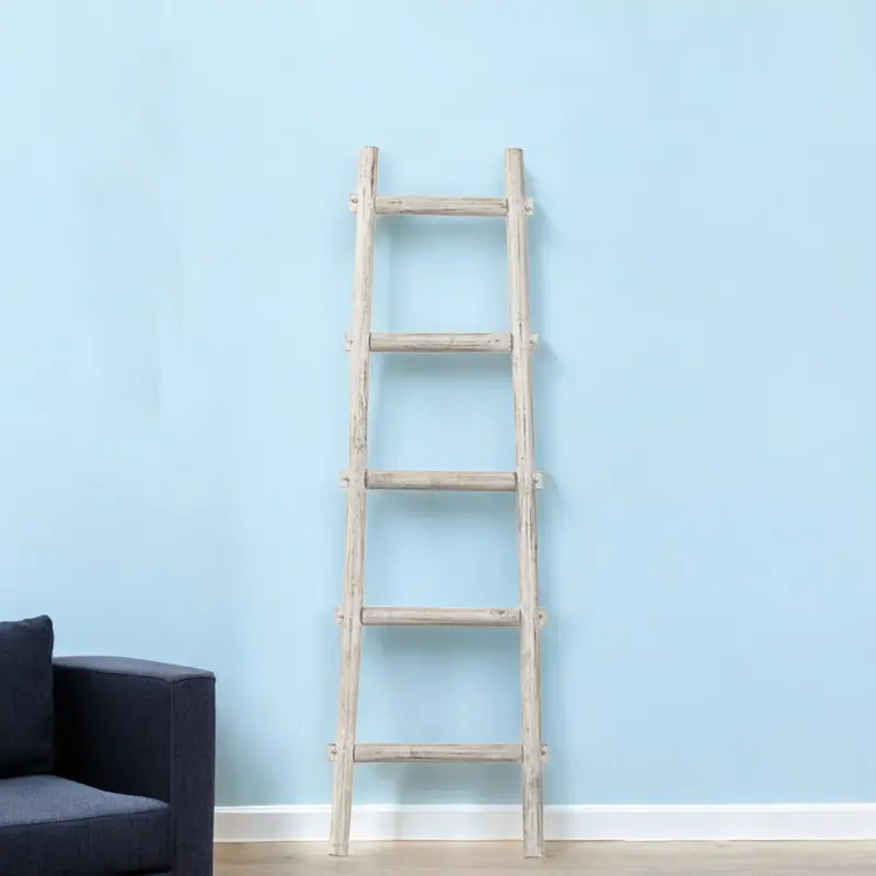 White Decorative Ladder Shelve By Homeroots