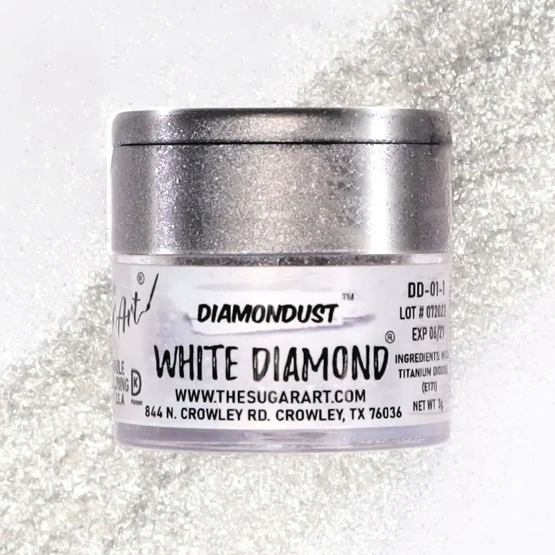 White Diamond - Edible Glitter by The Sugar Art, Inc. 3 grams