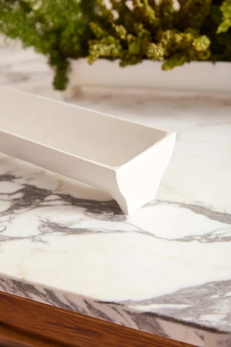 White Edison Tray Set of 2 By Accent Decor