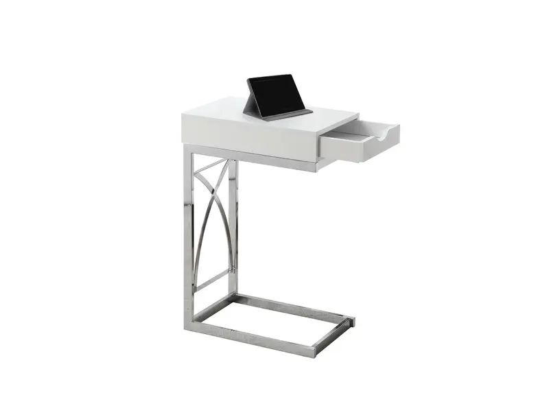 White Finish Drawer Accent Table By Homeroots