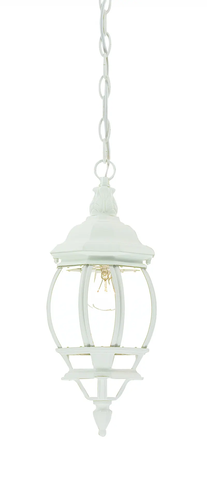 White Glass Globe Hanging Light By Homeroots
