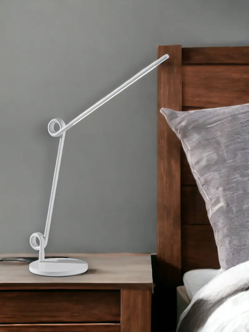 White Metal Novelty Desk Table Lamp By Homeroots