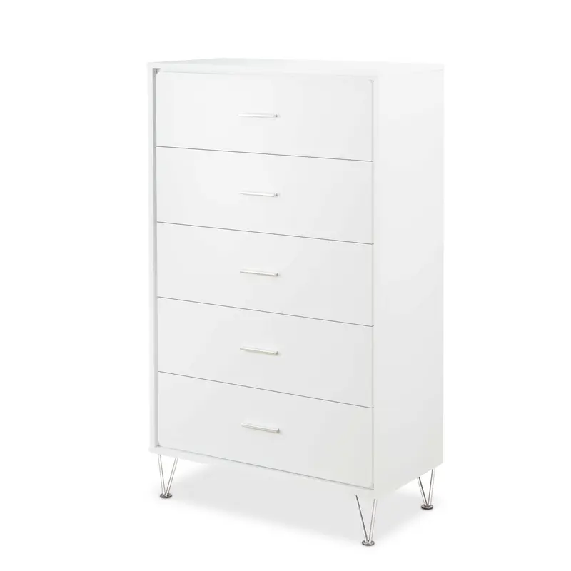 White Particle Board Chest By Homeroots