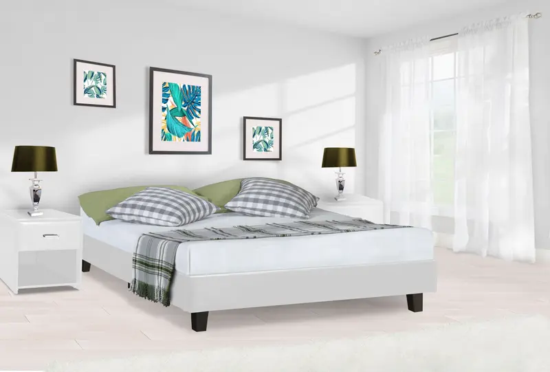 White Platform Queen Bed By Homeroots - 397007